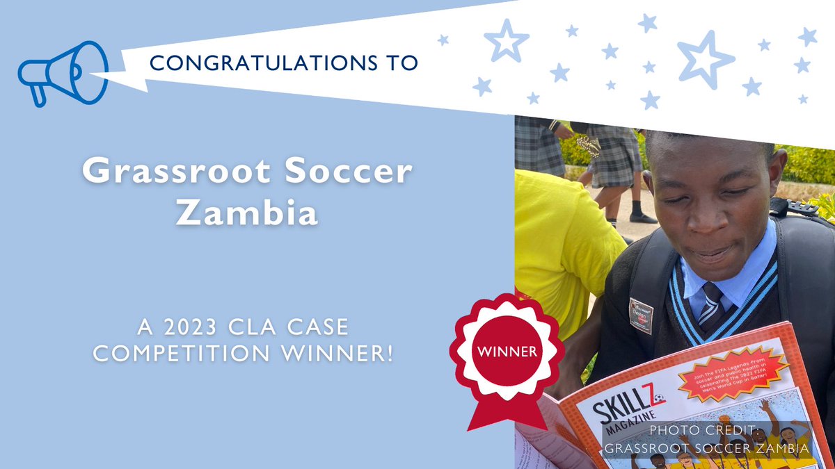 USAIDLearning's tweet photo. Congratulations to @GrassrootSoccer Zambia (GRSZ), a winner of the 2023 #CLACaseComp! GRSZ crafted a comic book full of resources to support the #MentalHealth of #youth living with #HIV in Zambia 👏
See how CLA played a crucial role in this process: https://t.co/Bbi68sh3Hq https://t.co/0s1GiarV4Q