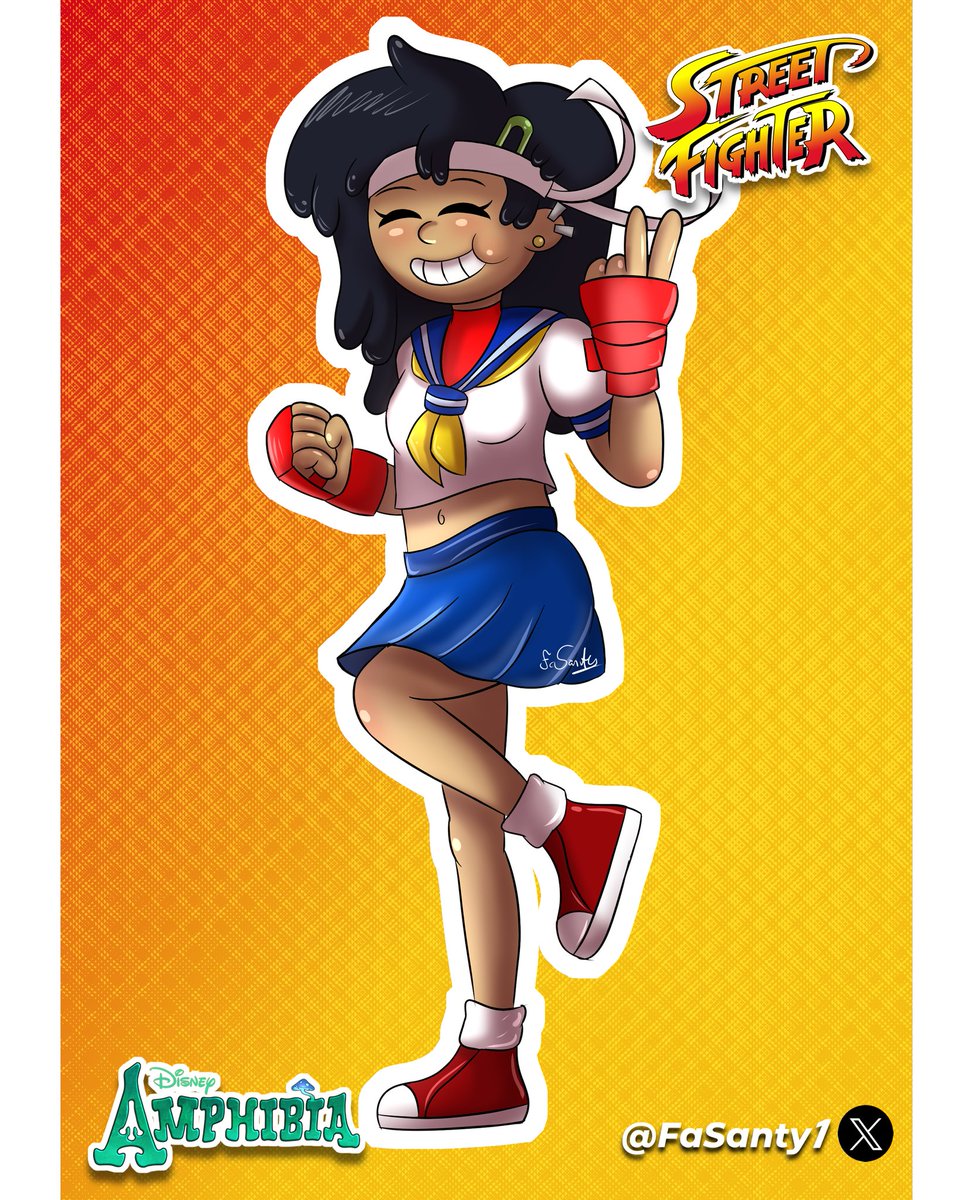 MrFantasyxd's tweet photo. 3. marcy wu (#sakura)

On day 3 I drew Marcy Wu dressed as Sakura from Street Fighter, I hope you like it a lot :D.

#fanart #Dia3 #inktober2023day3 #inktober2023 #Marcywu #amphibia #amphibiafanart #Streetfighter #sakurakasugano #Disney https://t.co/wkMtJWBBR1