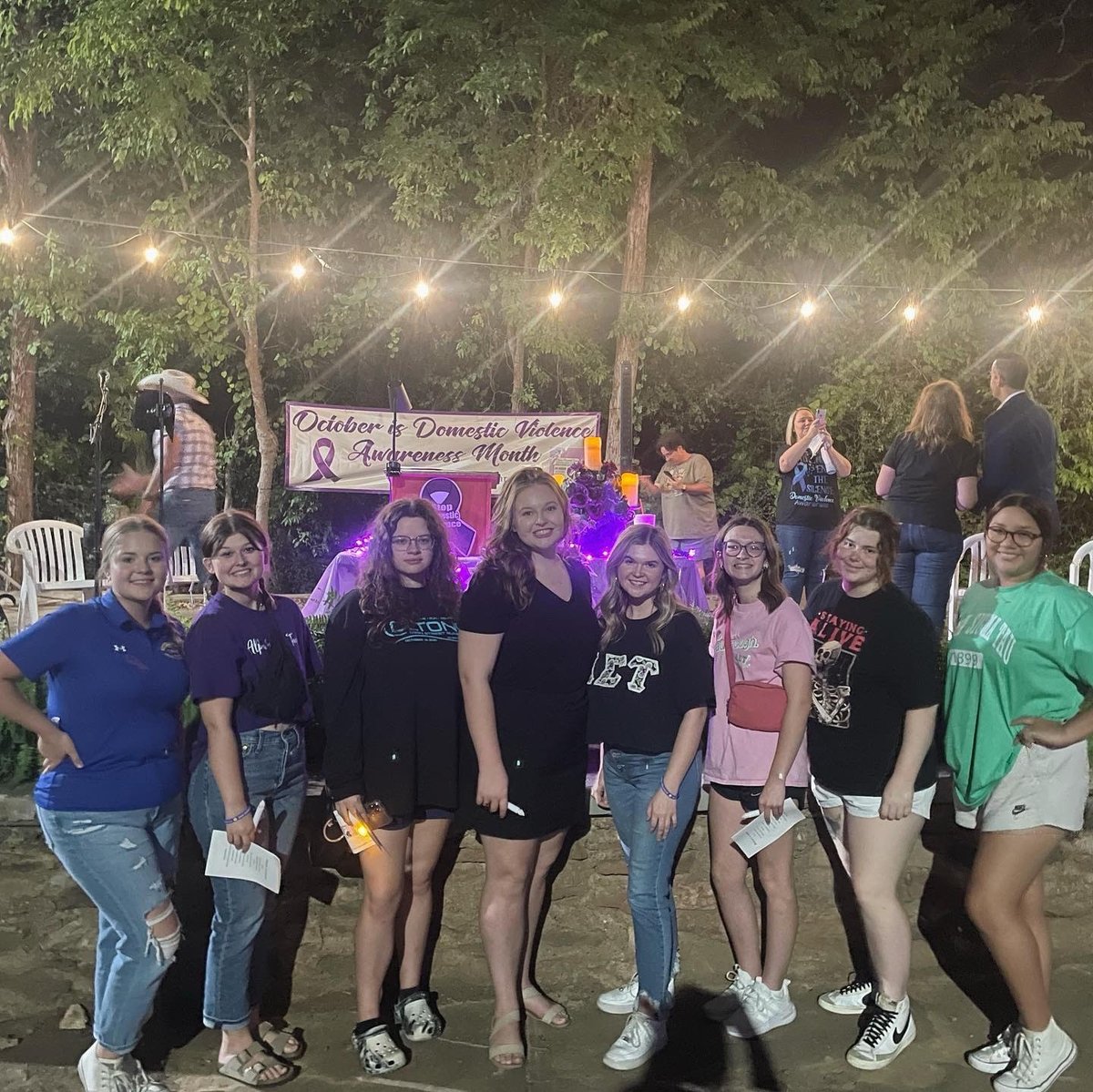 ast_rho_sosu's tweet photo. Some of our SisTau's attended the Domestic Violence Awareness Candlelight Vigil and March last night. 
We are so thankful to Southeastern and the Crisis Control Center for putting on this event 💜 https://t.co/Ux9NAjlJAE