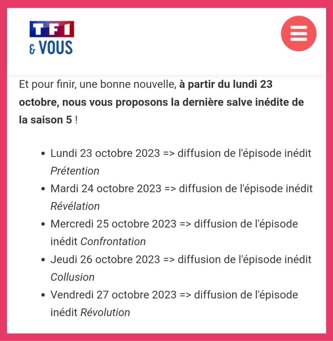 🇫🇷 TFOU returns with the Miraculous Season 5 episode premieres for France, starting this October 23 with episode ‘Pretension’ (5x19). 🐞

#MiraculousSeason5 #MLBS5Spoilers
