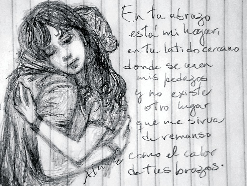 #MartesdeTuitsaMano
#MartesdeXsaMano

En tu abrazo
está mi hogar,
en tu latido cercano,
donde se unen mis pedazos
y no existe otro lugar
que me sirva de remanso
como el calor de tus brazos.