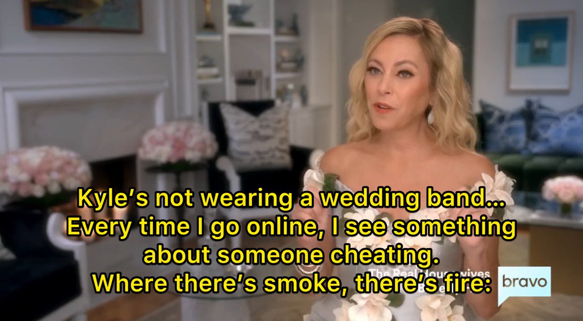 queensofbravo's tweet photo. Sutton is in full Kyle Richards take down mode 💀 #RHOBH https://t.co/jiaDA5E9qF