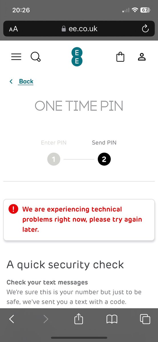 scw194's tweet photo. @EE my partner can’t transfer her number to you, she keeps getting this… https://t.co/ChyQu1aaqU