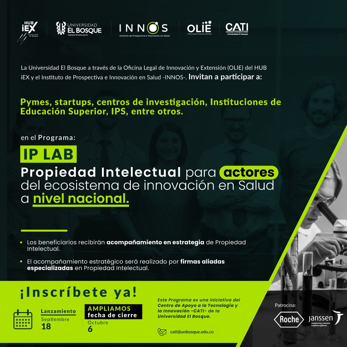 InsINNOS's tweet photo. ¿Eres una PYME, startup o institución de investigación? Participa en el programa IP LAB Propiedad Intelectual para actores del ecosistema de innovación en Salud a nivel nacional. 🚀 Inscríbete ahora! ✍️ https://t.co/Mvm24YjNpt

@OlarteMoure @LloredaCamacho @GPALegal @cuestalawyers @CavelierOficial @MUNOZABOGADOS @PHRLegal