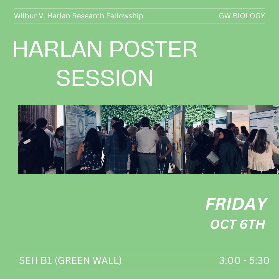 This Friday! The 2023 Harlan Poster Session will be held in SEH B1, where we can't wait to highlight the research of this year's fellows🔬