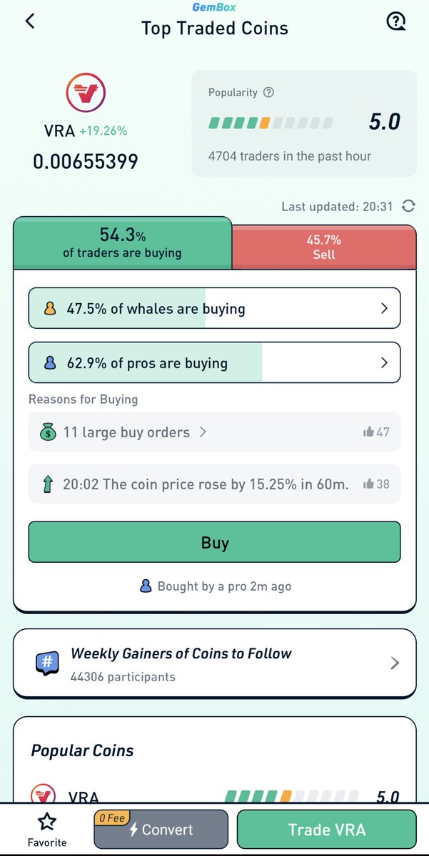 $VRA top of <a href="/kucoincom/">KuCoin</a>'s #gembox again! 💎