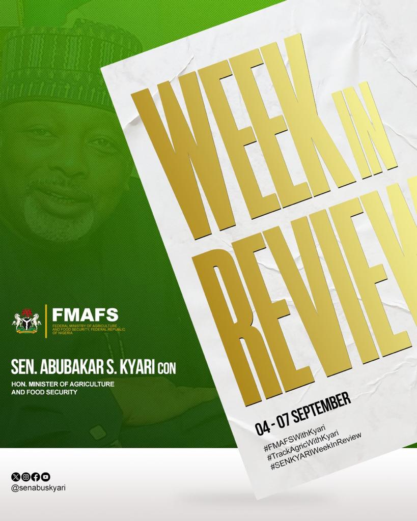 MarufAjenifuja's tweet photo. Flash back!
HON. MINISTER OF AGRIC & FOOD SECURITY, SENATOR ABUBAKAR KYARI’S WEEK IN REVIEW
3rd September - 9th September, 2023
#SenKyariWeekInReview
#FMAFSWithKyari #TrackAgricWithKyari https://t.co/49bnKoOB9H