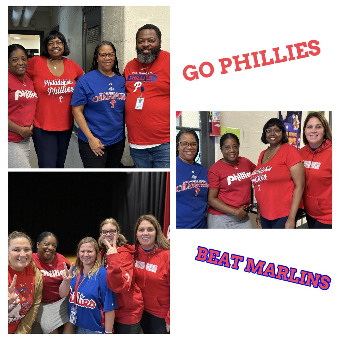 Samuel Gompers School supports our Phittin Phils <a href="/Phillies/">Philadelphia Phillies</a> <a href="/PhilliesCBP/">Citizens Bank Park</a> <a href="/PHLfamilies/">Philadelphia Office of Children and Families</a> <a href="/PhillyMayor/">Mayor Cherelle L. Parker</a> #BeatMiamiMarlins iPhone users only!!!! <a href="/Apple/">Apple</a>