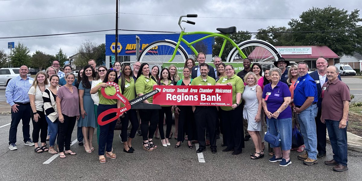 Regions Bank (@regionsbank) on Twitter photo The celebration continues in #Houston! Today, we officially cut the ribbon joining the <a href="/tomballchamber/">The Tomball Chamber</a>. ✂️
Thank you to all who joined us! 🎉 The celebration continues in #Houston! Today, we officially cut the ribbon joining the <a href="/tomballchamber/">The Tomball Chamber</a>. ✂️
Thank you to all who joined us! 🎉