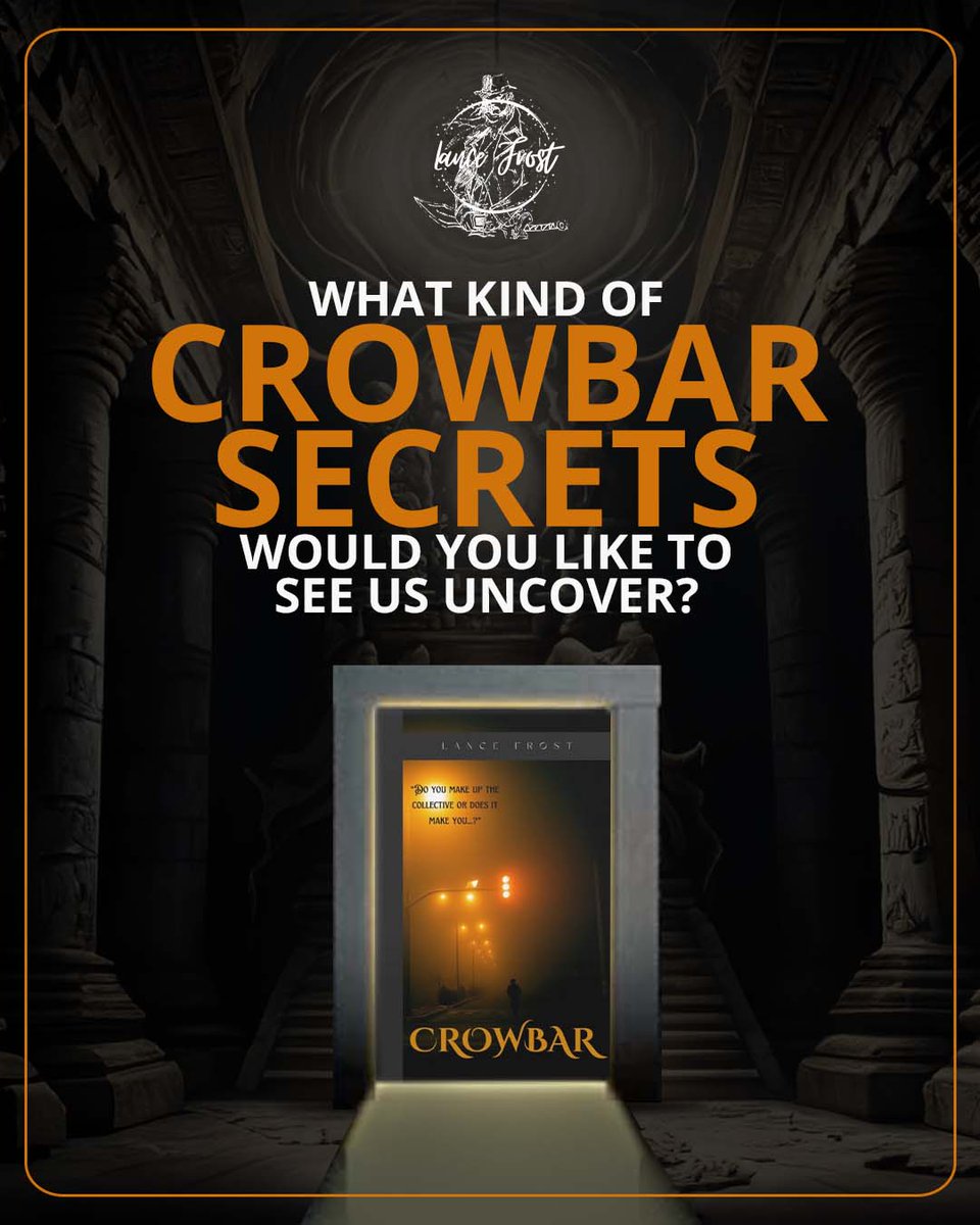 Embrace the unknown with 'Crowbar.' Wednesdays are for uncovering secrets.

#Mysterywednesday #Crowbar #CrowbarNovel #EmbraceTheUnknown #SecretsUnveiled #WednesdayReads #MysteryNovels #ThrillerWednesday #LiteraryAdventure #BookMysteries #SuspensefulJourney #UnlockingSecrets