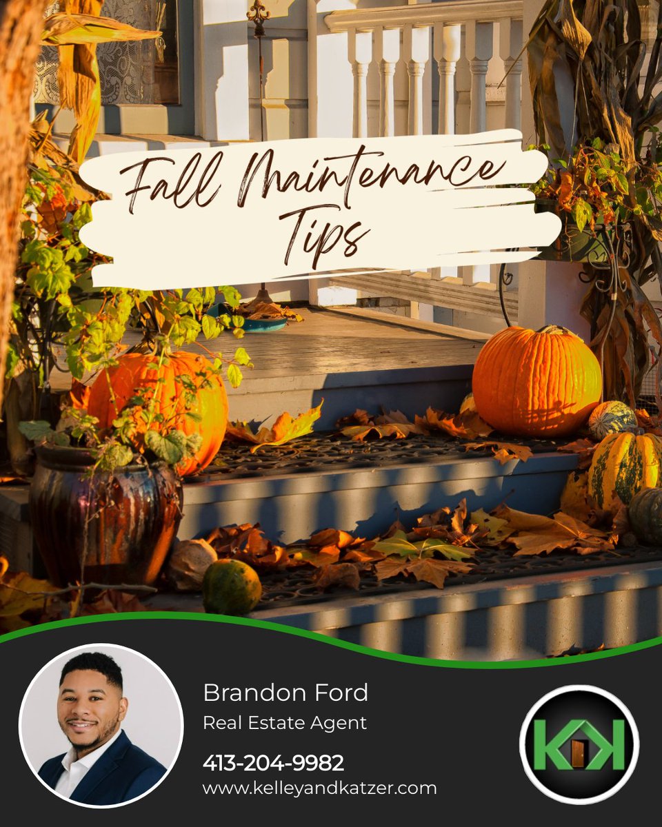KelleyandKatzer's tweet image. 💥Keep your home🏠in great shape this fall by following my quick and easy checklist: *Check your roof and siding
*Clean the gutters 
*Prune trees 🌳
*Rake leaves🍃
*Clean and cover patio furniture 
*Re-caulk windows Comment below if you have any tips!
#homemaintenance #falltips