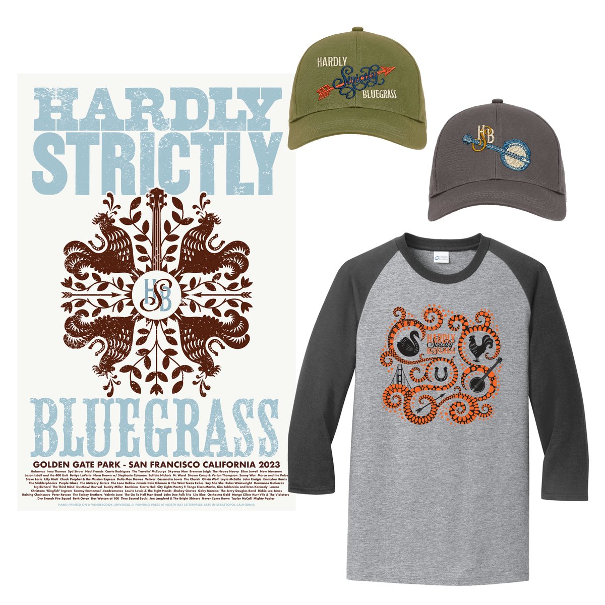 HSBFest's tweet photo. Our online store is now open through October 8th! The holidays are right around the corner -- order some cozy HSB merch and your shopping will be done early.
Thanks for a great event, we appreciate all of your support!
https://t.co/aQ8eLibsuN
#hsb23
#hardlystrictlybluegrass https://t.co/l2Or71jZK3