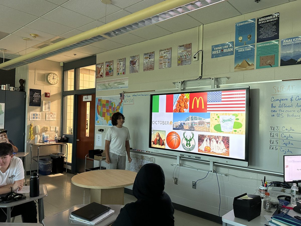 MrKaneMPS's tweet photo. This week, students are presenting their diverse heritages and cultures to their peers through a Cajita (Box) Project. We tried Pita Chips, Tres Leches and coconut candy from Puerto Rico! @WhereisBishop @EMSKowalchukAP @lyons_barton https://t.co/7V5tmNz6i2