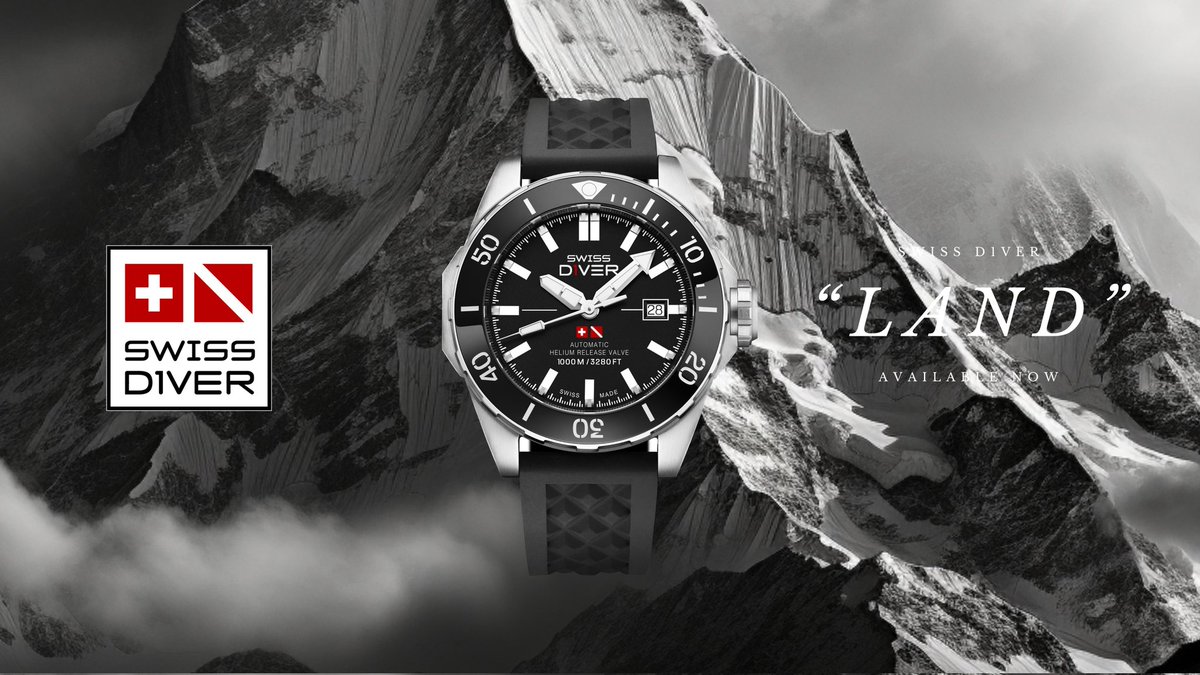 The rugged and go-anywhere design of the Swiss D1VER™ watch can withstand any adventure. Plus, with #Switzerland being home to some of the highest snow-capped peaks in Europe, the views above and below the water are truly breathtaking. #DiverWatch swissd1ver.us