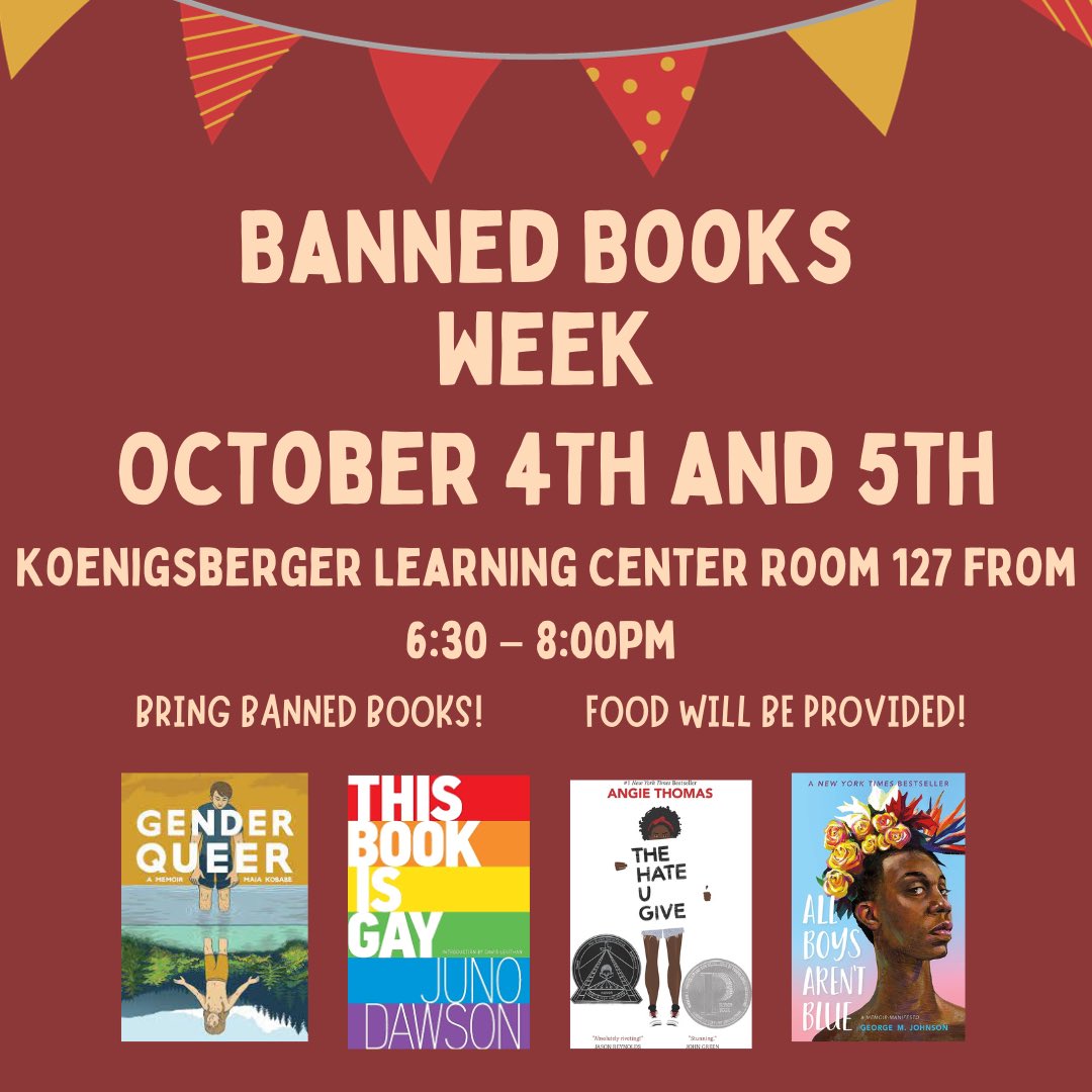Hello! Banned Books Week (October 1-7, 2023) is an annual event celebrating the freedom to read. It spotlights current and historical attempts to censor books in libraries and schools. Help bring awareness to this national issue by highlighting these banned voices!