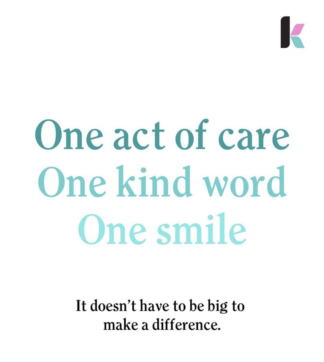 Action for Happiness (@actionhappiness) on Twitter photo One act of care. One kind word. One smile. Little things can make a big difference 💕
Image: <a href="/kindness_org/">kindness.org</a> One act of care. One kind word. One smile. Little things can make a big difference 💕
Image: <a href="/kindness_org/">kindness.org</a>