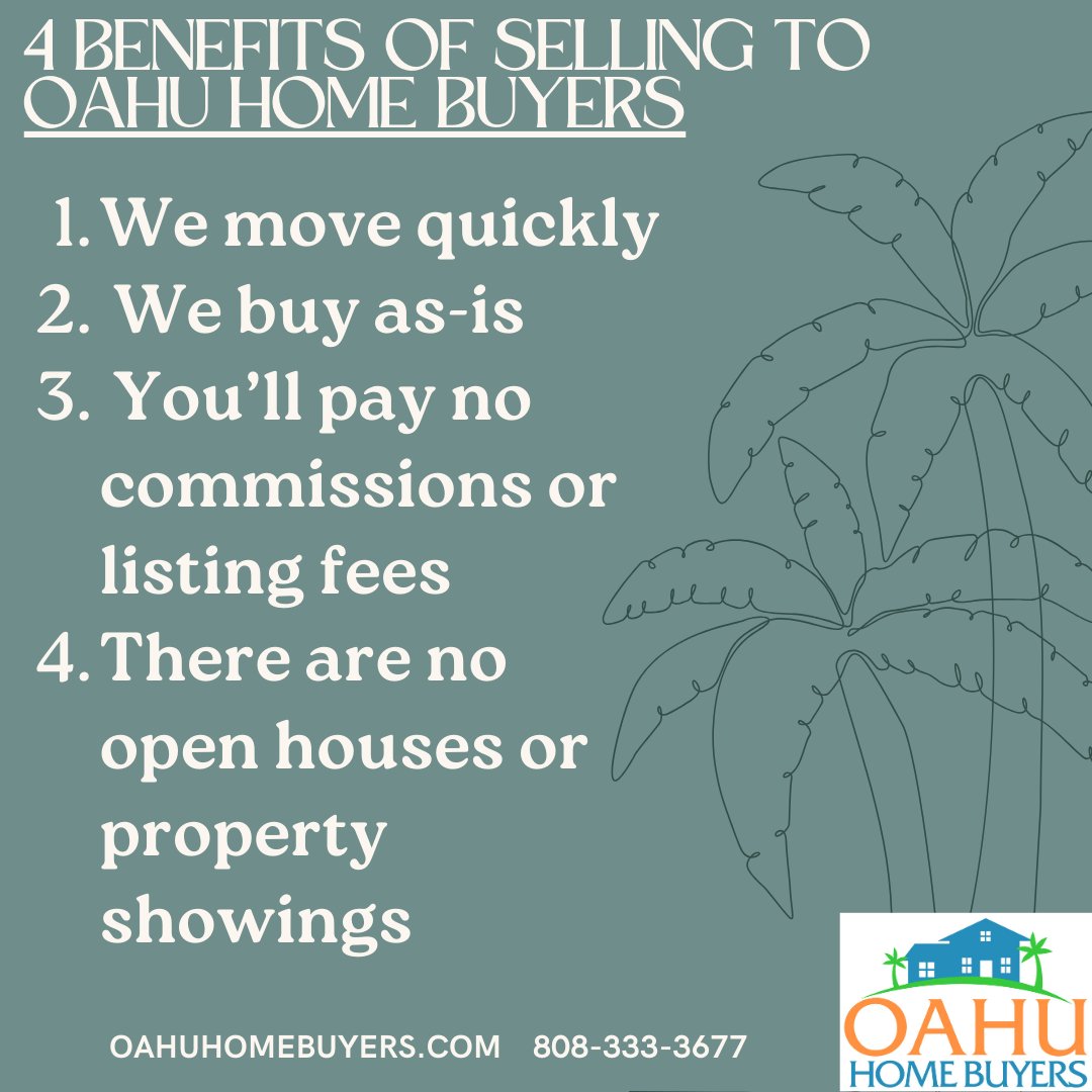 Looking for an easy, as-is sale? We can help. Call Oahu Home Buyers today or contact us directly at oahuhomebuyers.com.

#webuyhouses #webuyhouseshawaii #sellmyhousefast #sellmyhousefasthawaii #sellmyhouseforcash #sellmyhouseforcashhawaii #cashhomebuyers