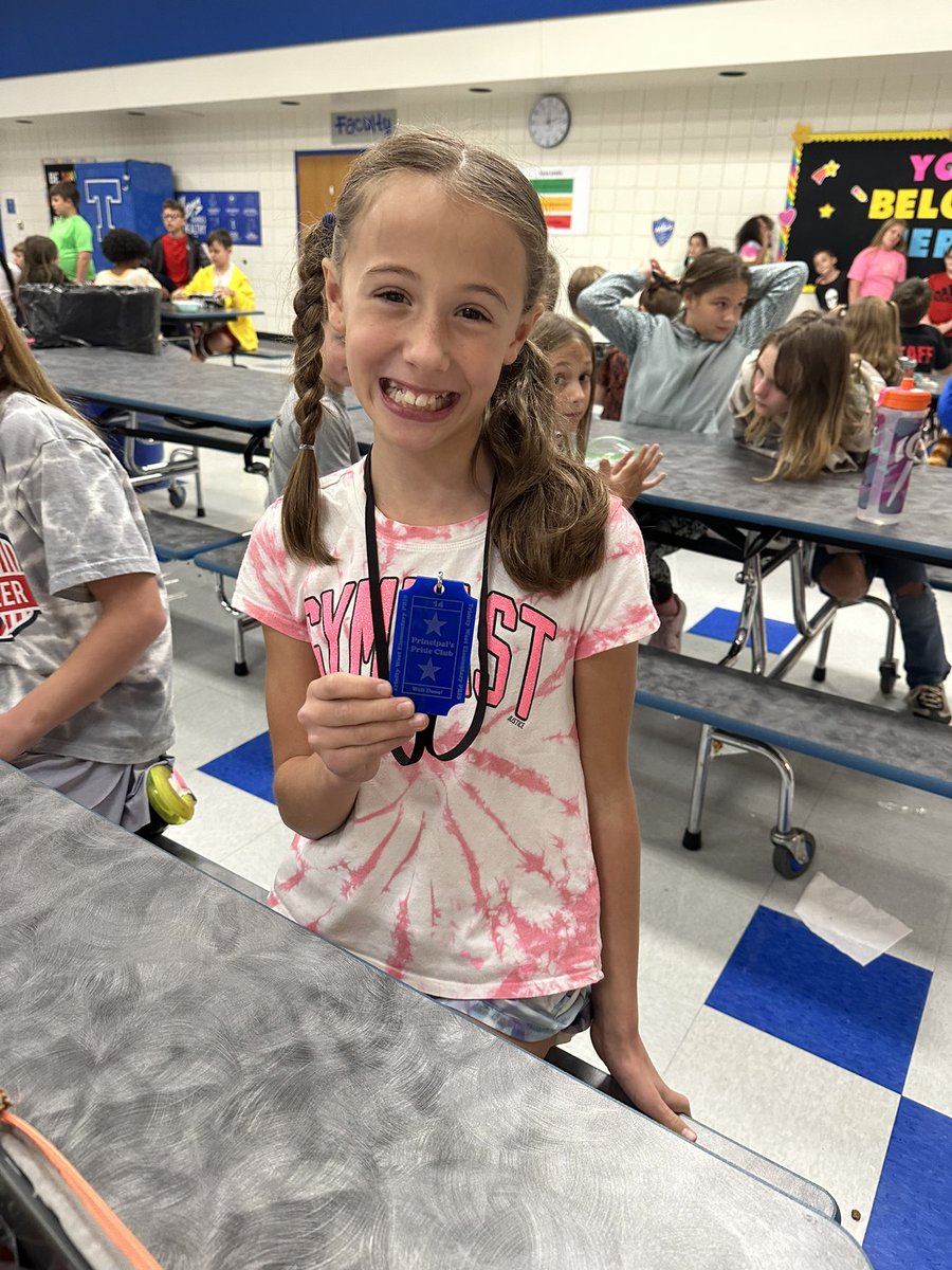 TWS_PBIS's tweet photo. Principal Pride Badges are starting off great! Look at some of our west rockstar students!! 

Shoutout to some of our fifth grade Leader Lamars for helping each day passing out certificates and prizes! 

@west_elem https://t.co/KTiFxCL89u