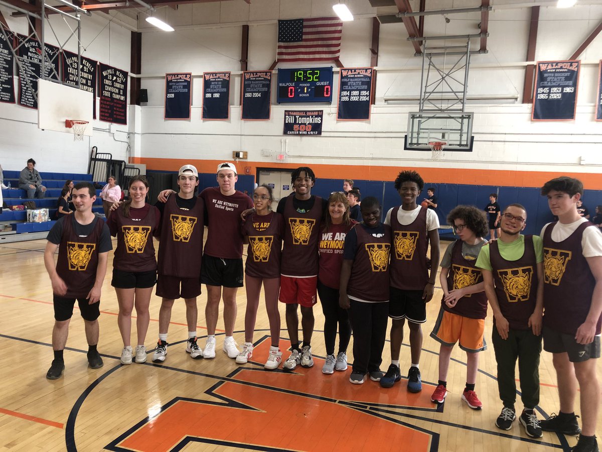 Tip-off at <a href="/WalpoleHS/">Walpole High School</a>!!
And first score by Weymouth! 
Unified basketball is back! 🏀<a href="/WeyHS_Athletics/">WHSAthletics</a> <a href="/HoopWhs/">Weymouth HS Boys Basketball</a> <a href="/MIAA033/">MIAA</a> <a href="/sports_ledger/">Patriot Ledger sports</a> <a href="/SpOlympicsMA/">Special Olympics MA</a>