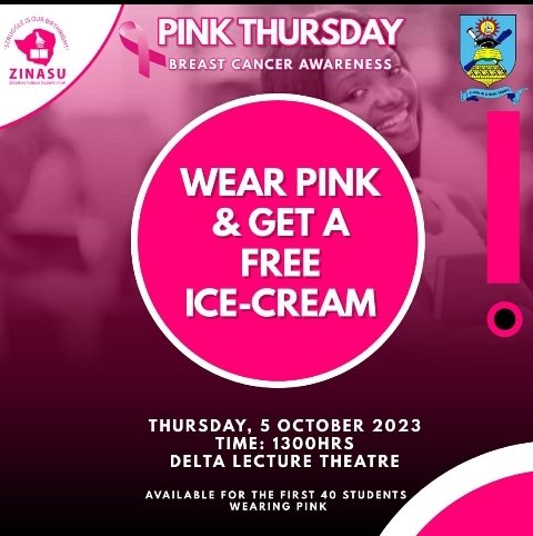 As a key activism tool we have started to brand our Thursdays into different colours which push the narrative of our activism forward.This week as we increase awareness on #breastcancer we are having a pink Thursday.We are back on the lines as we take action and save young lives!