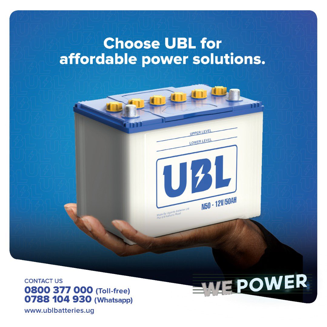 It's #UgTradeFair23 week!!

Visit @UBL_Batteries stall at the UMA showgrounds to get batteries at affordable prices and learn more about battery application and maintenance. 

#WePower #UBLBatteries @newsUMA