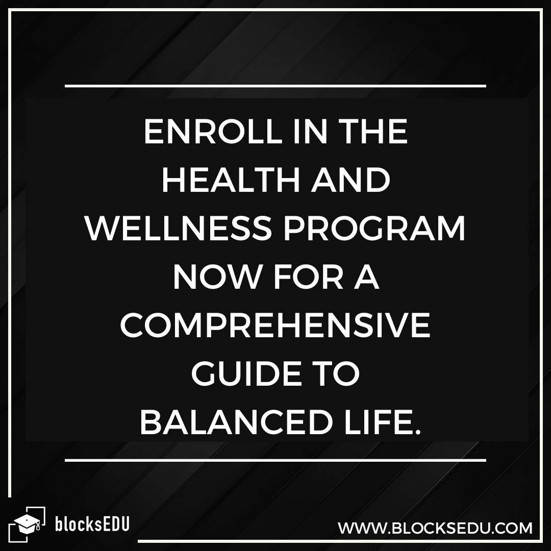 blockseducom's tweet photo. Discover the secrets to a balanced life and be your best self with our Health and Wellness program. Explore the five pillars of wellness - physical, spiritual, emotional, social, and intellectual - and begin a journey of towards optimal health &amp; happiness. https://t.co/5wDStHGfWb https://t.co/ljuaOR7zgi