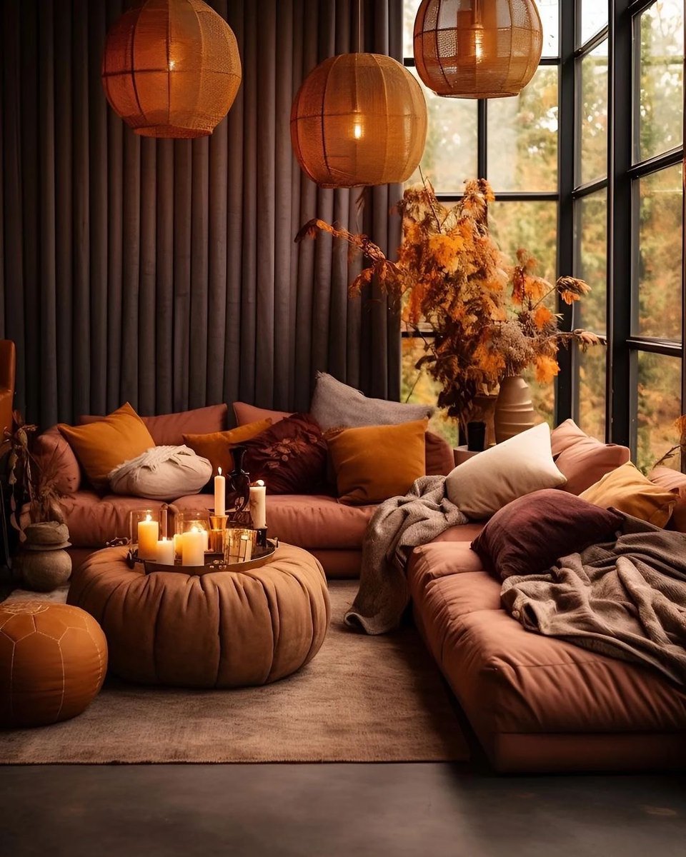 homeartlovers's tweet photo. Cozy Fall Living Rooms 🏡🍂 In which one would you relax? 1,2,3,4 or 5? 🧡
.

Credit: my_homely_decor
.
#myboholuxe #modernboho #kitcheninspo #bohohomedecor https://t.co/t7N87jgn3D