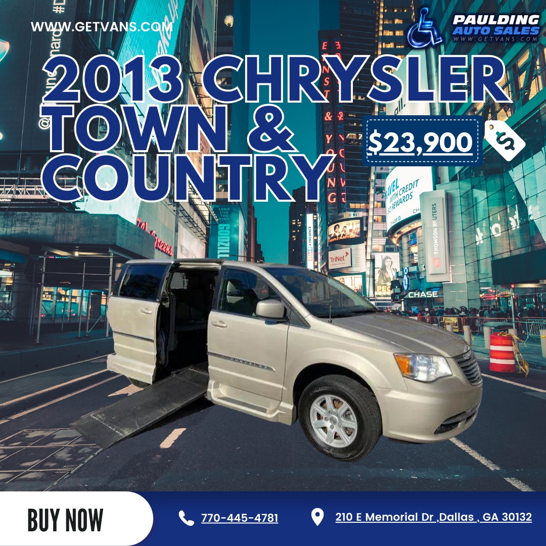Pauldingautos's tweet image. We're excited to introduce the 2013 Chrysler Town &amp;amp; Country, a wheelchair-accessible vehicle that blends accessibility and luxury.

📞 770-445-4781
🌐 getvans.com

#PauldingAutoSales #WheelchairAccessibleVehicles #EmbraceMobility #ChryslerTownAndCountry
