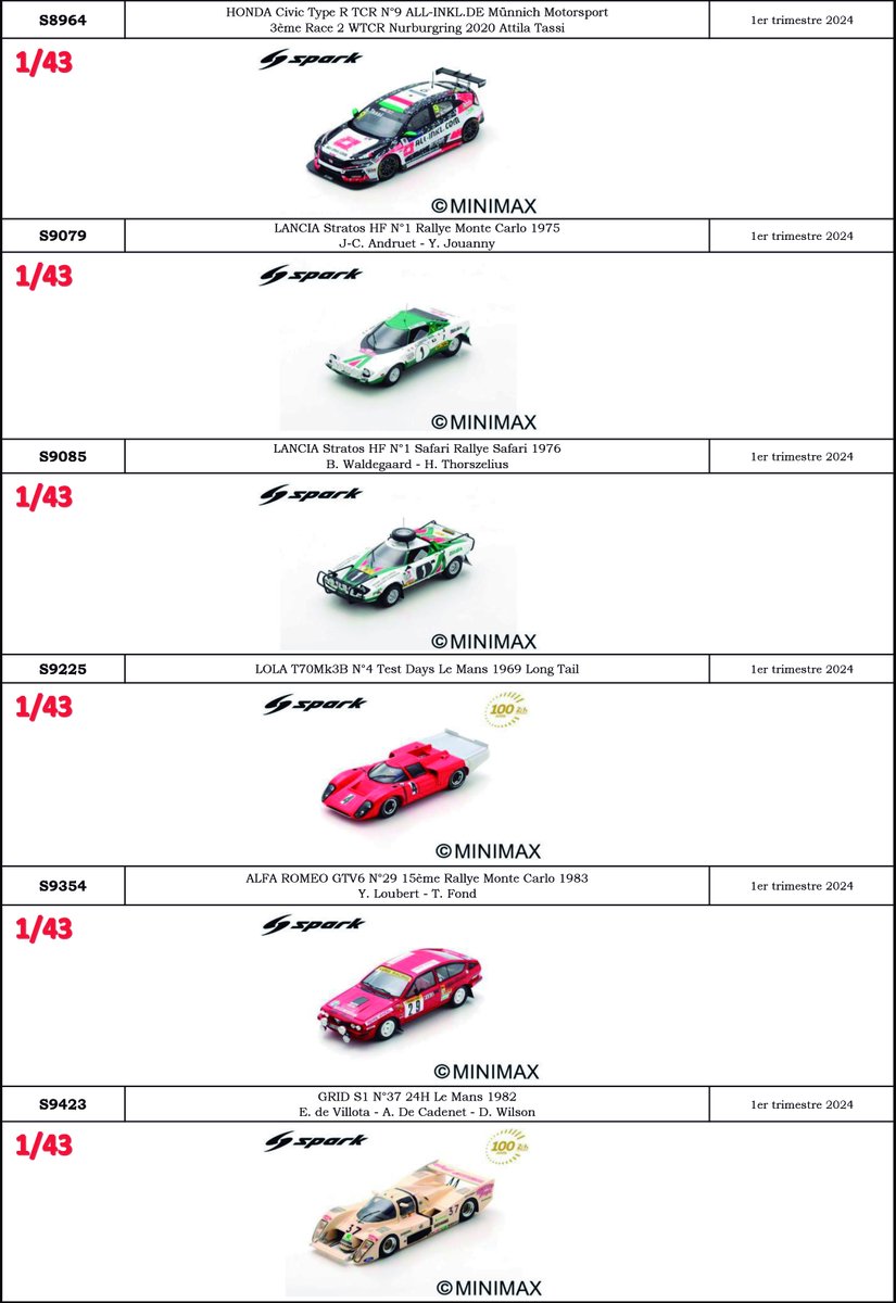 MotorSport43's tweet photo. Novedades Spark 1/43, reservar enviando un mensaje o en info@motorsport43.com

PVP: 79,95€ (Reservas descuento 5%)

#motorsport43 #miniaturasdecompeticion #spark #sparkmodels #spark43 #escala43 #scale43 #escala143 #F1 #lemans #dakar #rally #nurburgring #Repsol https://t.co/064va6C2QE