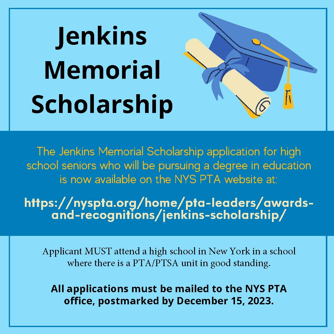 Attention Future Teachers! Check out this link for more information on this Scholarship Opportunity: nyspta.org/home/pta-leade…