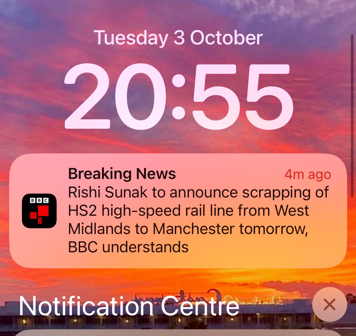 Surely this push notification tonight can’t be considered to be either “breaking” or “news”?? #HS2