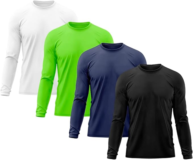 Kit 4 Camisetas Masculina Manga Longa Térmica Proteção Solar UV Dry Fit Segunda Pele X