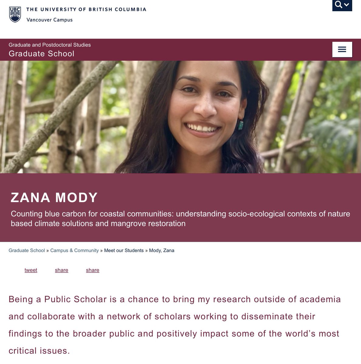 ZanaMody's tweet photo. Happy to share that I’ve joined the @UBCGradSchool Public Scholars Initiative! Excited to collaborate with academics working with communities around the world to bring their research to broader applications. https://t.co/s02Uuidojn https://t.co/r99TIG0OVQ