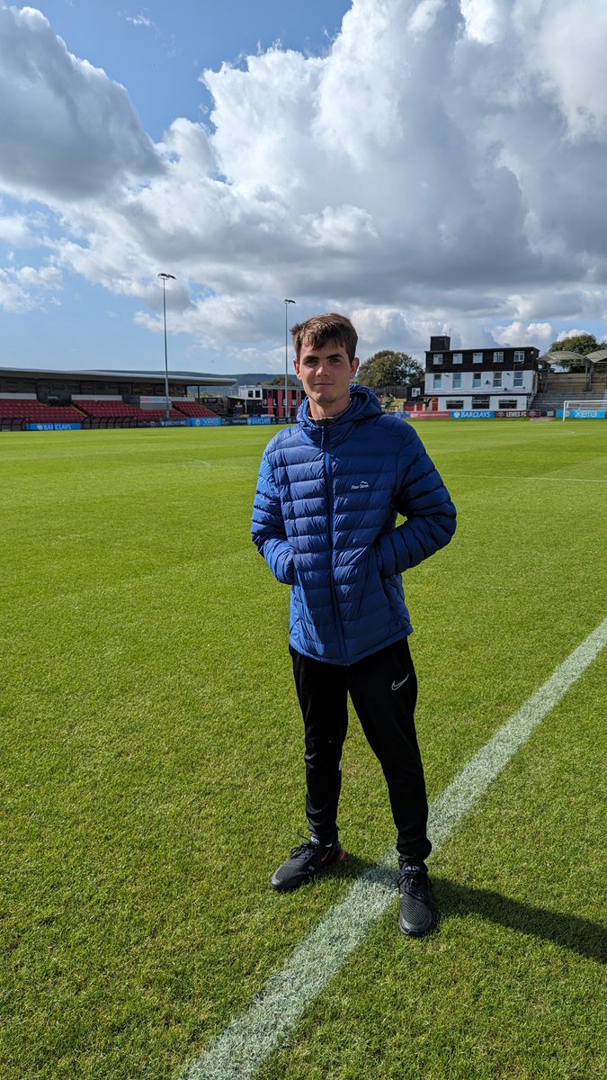 SimonRudkins's tweet photo. Great to see this young man today. He got in touch during covid. Wanted to work before schools organised home learning. From landscaping with me to helping with pitches at The Pilot Field &amp; The Firs. Now an apprentice groundsman @dcfcofficial. Really proud of you @BramleyFarrell https://t.co/gsKTV6v5wW
