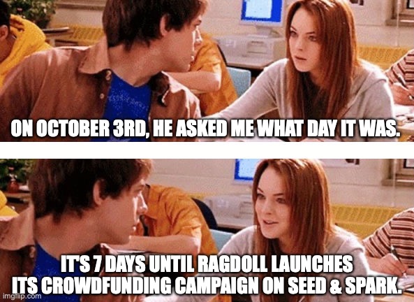 prism_frame's tweet photo. 📣 That's right! Ragdoll is launching its crowdfunding campaign on Seed &amp; Spark next Tuesday, October 10th! 📣

#horrorfilm #queerfilm #shortfilm #independentfilm #crowdfunding #supportlocalartists #seattle https://t.co/bY64MnhdOW