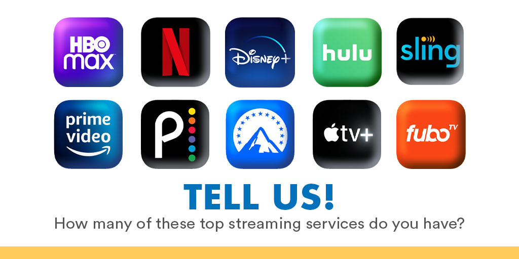 #HomeTechTip 🤔 How many of these popular #streaming services do you use? Which ones do you like best? Learn how you could save money by switching to streaming with this video from our #EPBTechPros. ▶️Watch Now: ow.ly/Nbwa50Lk9Fl