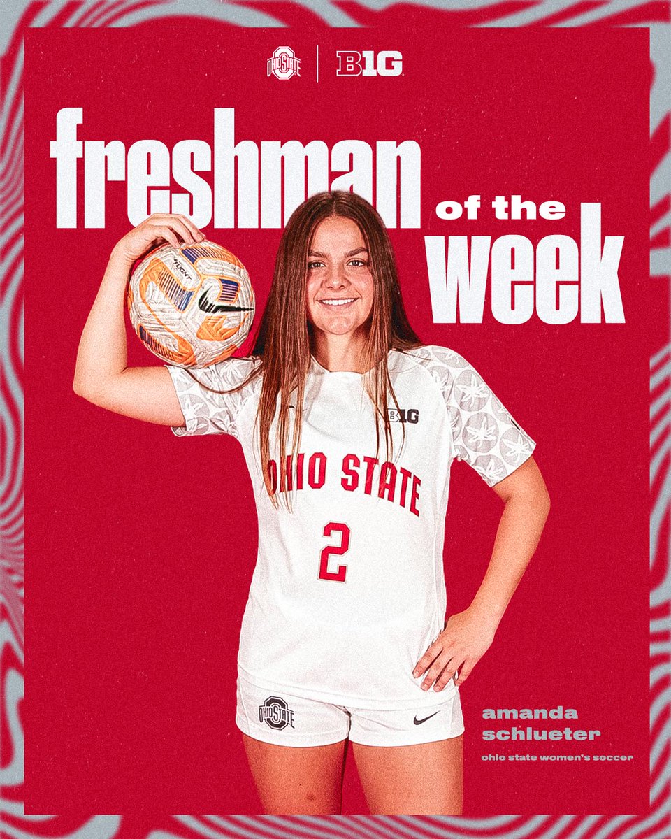 With a goal and an assist in a pair of wins last week, Amanda Schlueter has been named the Big Ten Freshman of the Week! 👏 #GoBucks