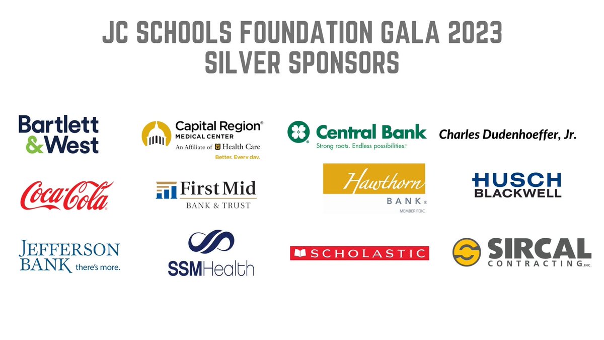 Can you believe it, it's our SILVER year!? It is our 25th year of supporting JC Schools through our annual gala. Thank you to our Silver Sponsors!