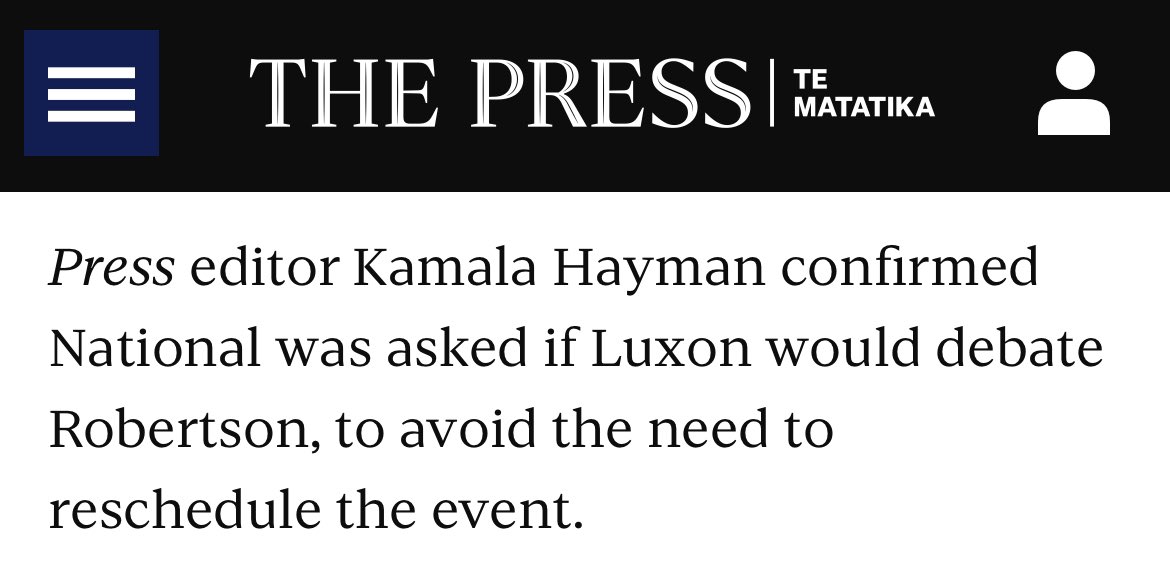 Hipkins’ statement confirmed by The Press editor Kamala Hayman