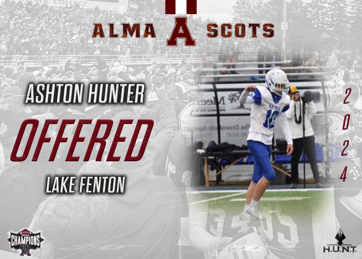After a great conversation with <a href="/CoachBalhorn/">Coach Balhorn</a> I’m blessed to receive my first offer from <a href="/AlmaScotsFB/">Alma College Football</a>. Go Scots! 
@KILTSTYLE <a href="/LakeFentonFB/">Lake Fenton Blue Devils Football</a>