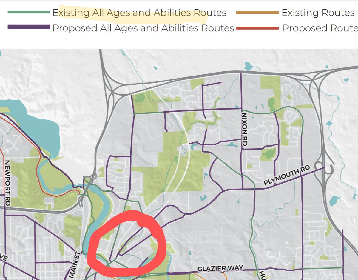 MatthewSpoor's tweet photo. Meanwhile, on my next trip of the day along the "Existing  All Ages and Abilities Bike Route" on Pontiac Trail....
#a2council https://t.co/CUhjHFOvqH