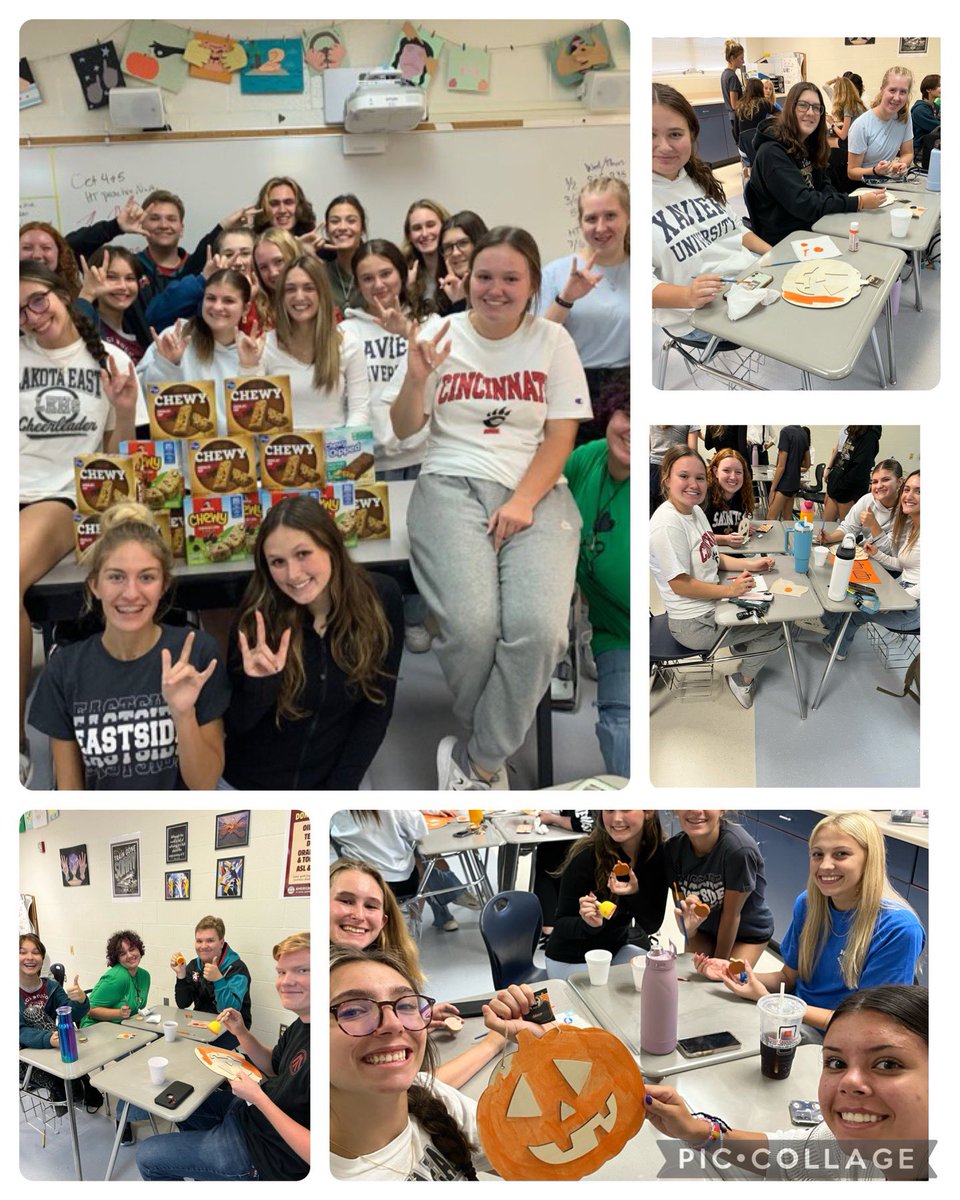 Our students are awesome! ASL club collected granola bars for the Judy Buckenmyer food drive and painted pumpkins for a local nursing home. <a href="/east_hawks/">Lakota East High</a> <a href="/cherryASLdeaf/">Cherry</a>