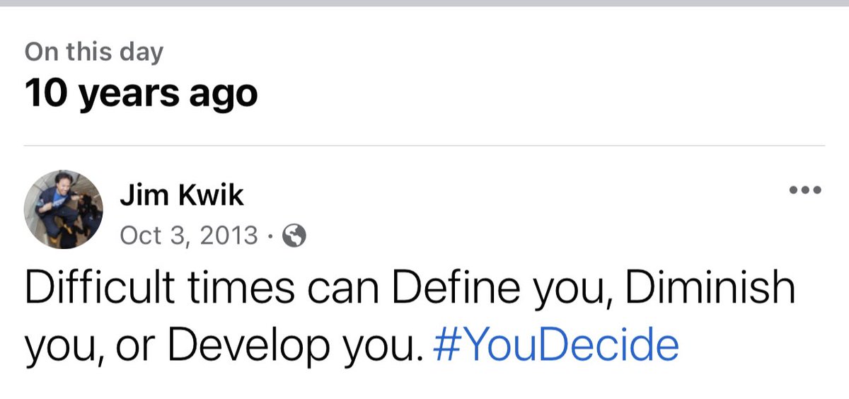 Difficult times can Define you, Diminish you, or Develop you. #YouDecide