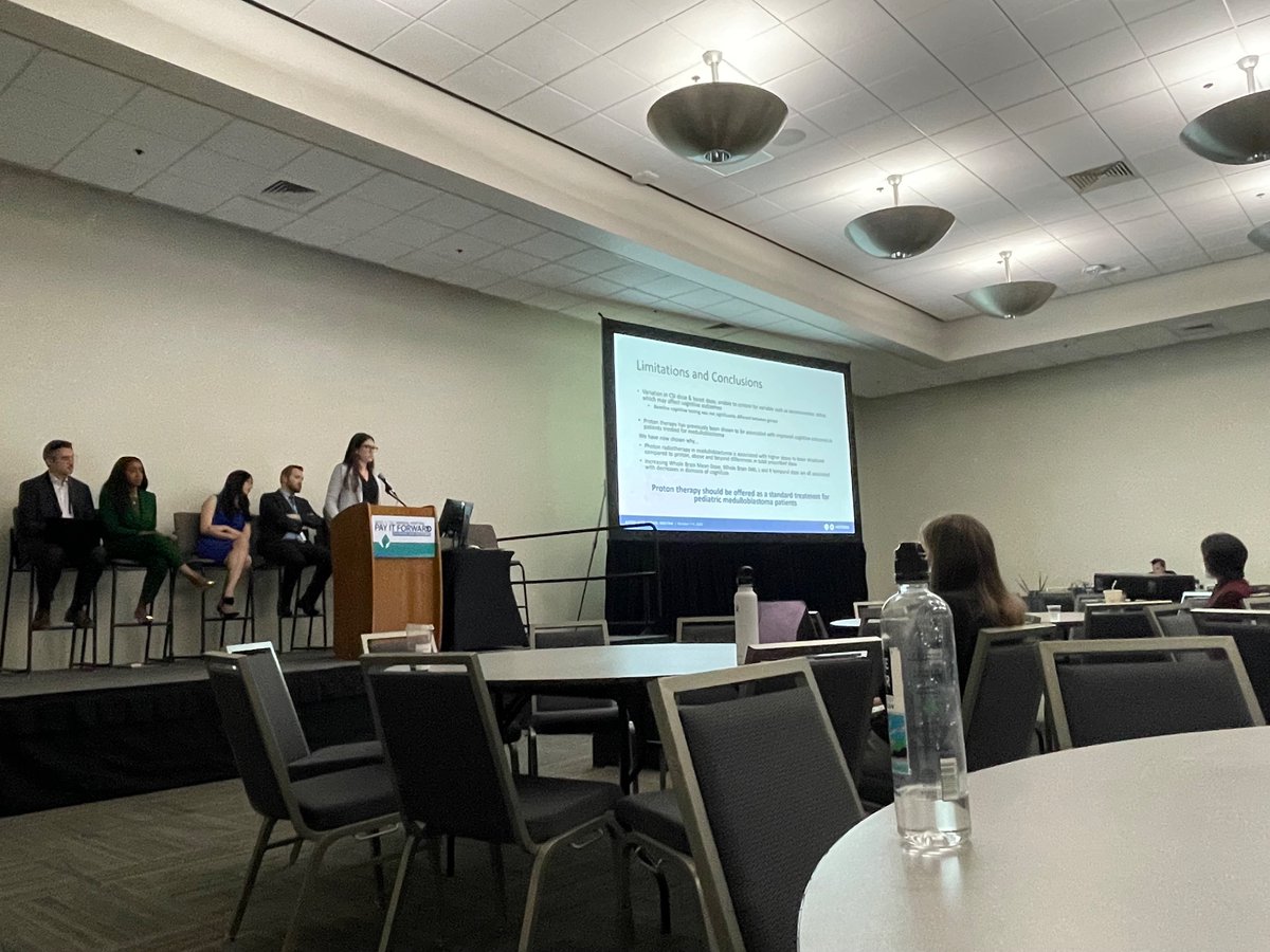 <a href="/DrJules_/">Julianna Sienna</a> presenting data from <a href="/MDAndersonNews/">MD Anderson Cancer Center</a> <a href="/SickKidsNews/">The Hospital for Sick Children (SickKids)</a> <a href="/TexasChildrens/">Texas Children's</a> and <a href="/RadMedPM/">Radiation Medicine Program</a> comparing dose and cognitive data in children with #medulloblastoma: #proton therapy reduces doses to normal brain issues and improves cognition! #ASTRO23