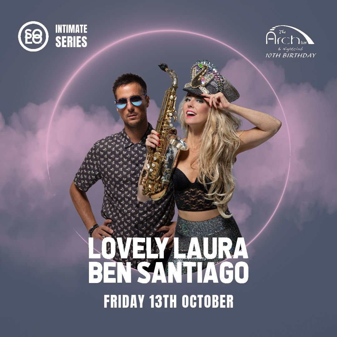We can’t believe it either👀

SOLO Presents are bringing legendary duo <a href="/lovelylaurasax/">Lovely Laura</a> &amp; <a href="/bensantiago/">Ben Santiago</a> to Neath on Friday 13th October!🔥

Early bird tickets are 90% gone in just over a day, so get yours NOW!😅
🎟️ tinyurl.com/LovelyLauraBen…