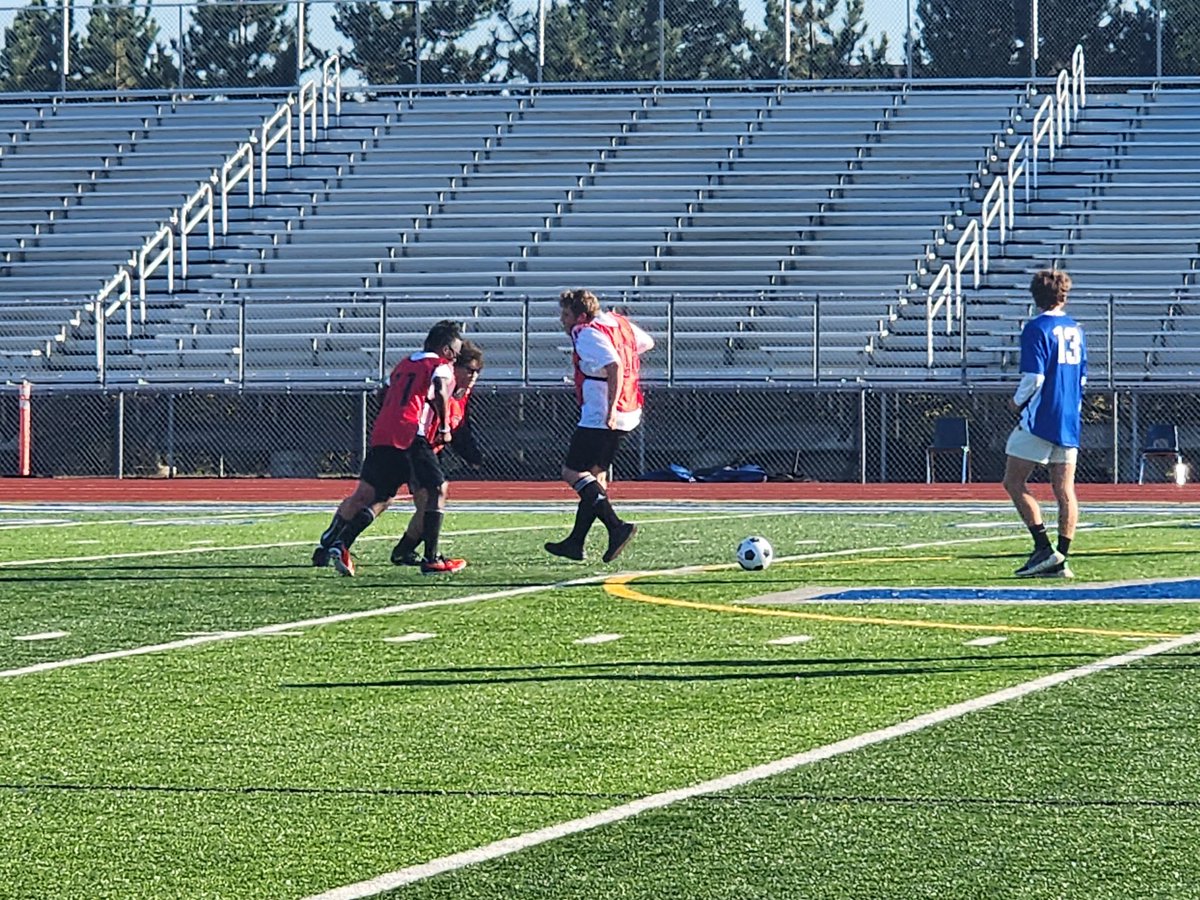 kara1212's tweet photo. First unified soccer game is in the books!  So proud of these Chargers!  It was hot and they rocked it!  Looking forward to next week's home game! #allmeansall #unified #SOMI #carrytheshield #livoniapride https://t.co/BsbGFKktqV