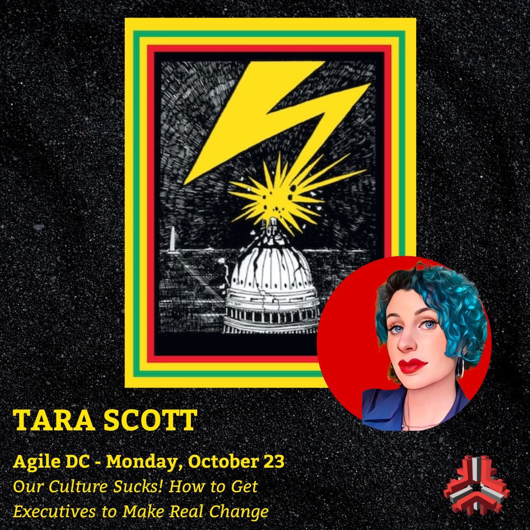 IndustrialLogic's tweet image. Check out Tara Scott's talk at Agile DC Monday, October 23!