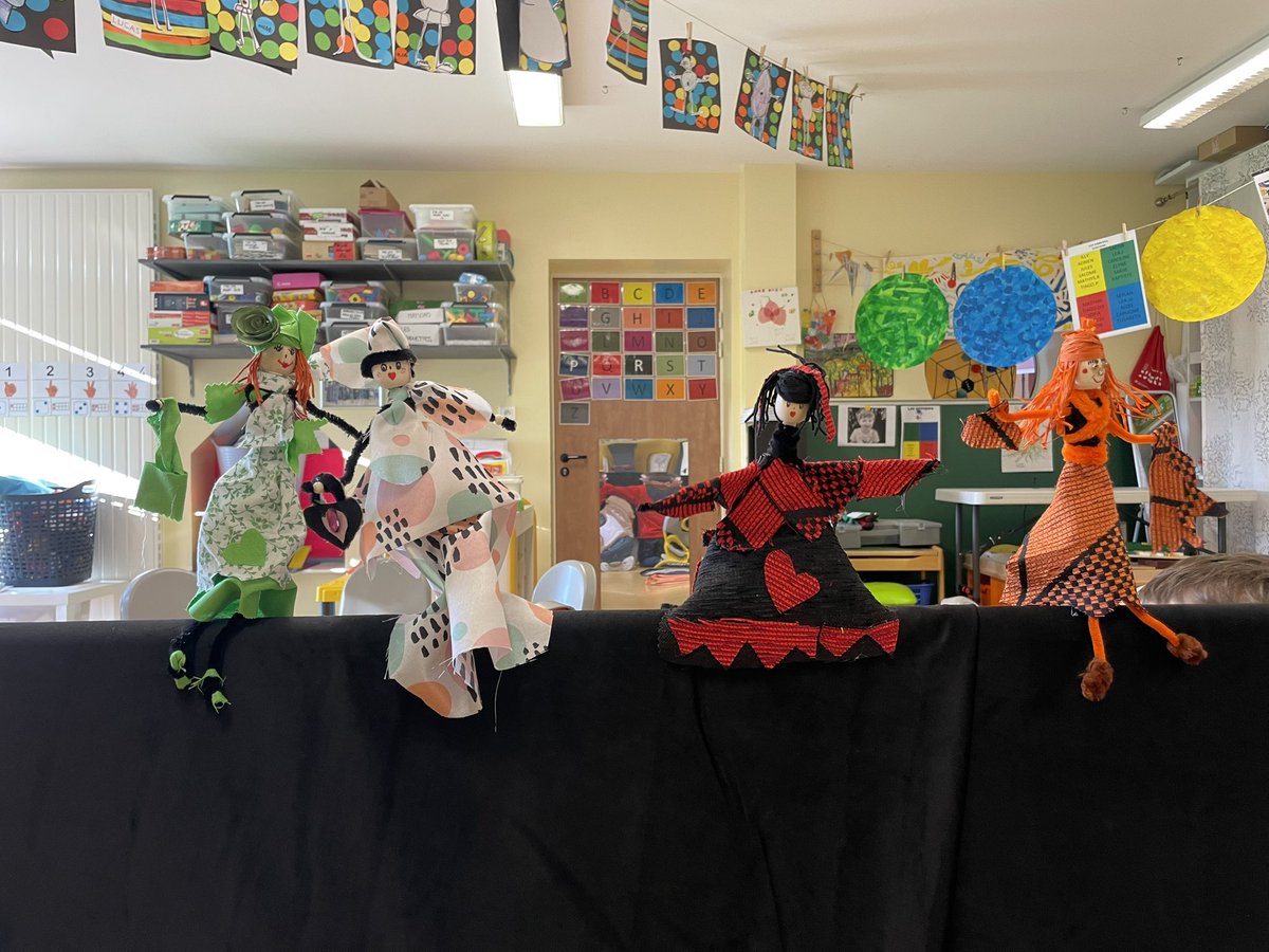 LVive1's tweet photo. Création de marionnettes pour des ateliers de langage  en Apc . Un médiateur pour aider les élèves à prendre la parole plus facilement. 
Une première tentative pour ces figurines fraîchement fabriquées .
#marionnette #langage #APC #maternelle https://t.co/lMyPujyIYP