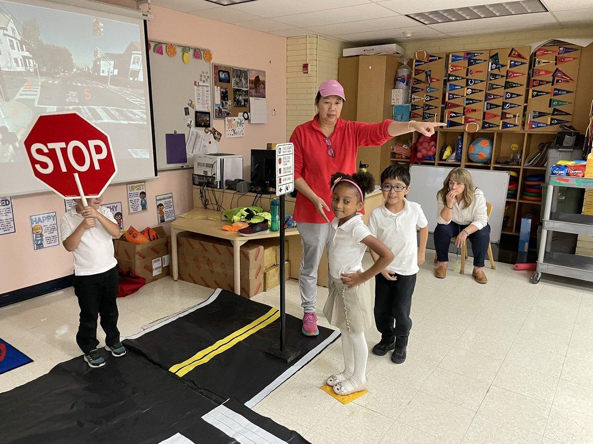 Fun assembly on outdoor safety ! Thank you Mrs. Dynak !   🛑 🚦 🚘 <a href="/morrisaveschool/">Matthew Johnson Ed.D</a> <a href="/JaniseStout/">Janise Stout</a> #TogetherWeCanLB