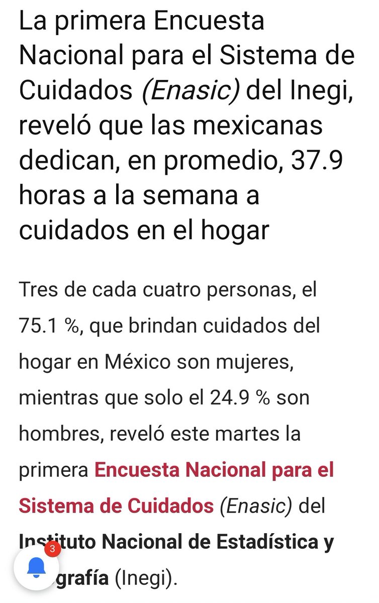 La 1a. Encuesta Nacional para el #SistemaDeCuidados #Enasic reveló que en #México el 75.1% de las #PersonasCuidadoras son mujeres y el 24.9% son hombres (muchos de ellos de la población #LGBTIQ+)